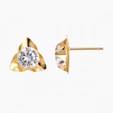 삼각난집화이트 침귀걸이