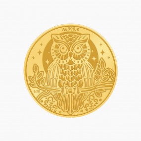 부엉이 순금코인