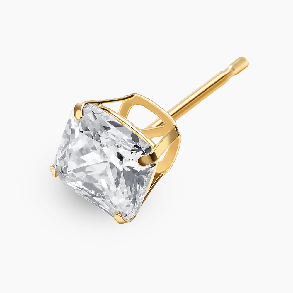 프레스 사각화이트 바스켓 침귀걸이