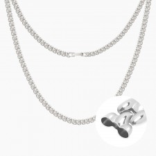 실버 할로우렉스 목걸이 (시계장식)