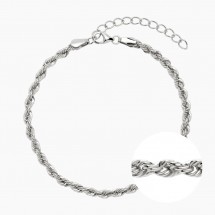 실버 50할로우로프 팔찌 (입고예정)