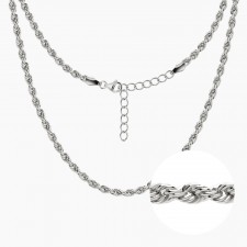 실버 50할로우로프 목걸이 (입고예정)