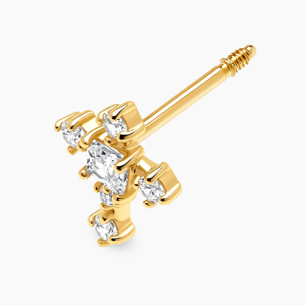 큐빅 십자가 피어싱